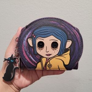 Coraline Coin Purse with Cat Charm